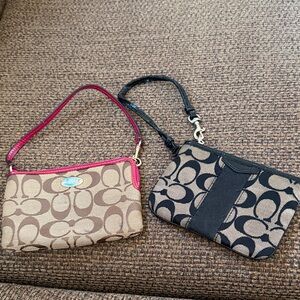 2 Coach signature wristlets